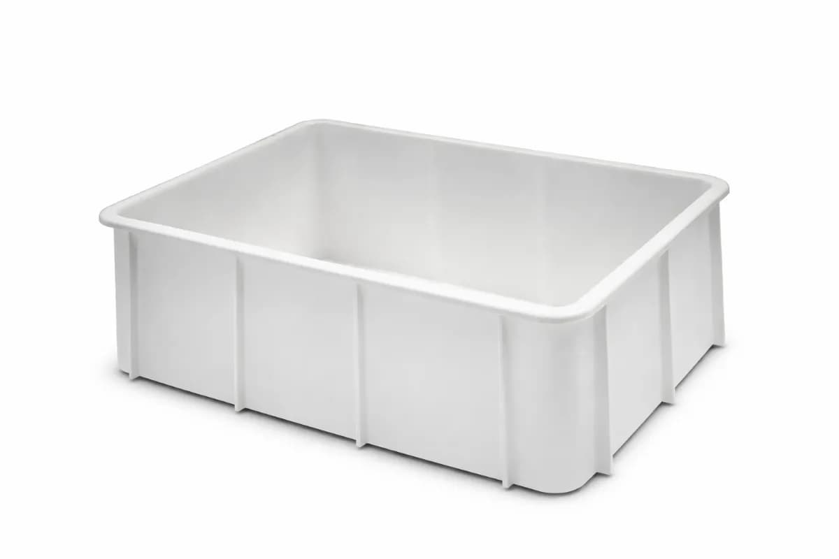 Bac PEHD blanc alimentaire 